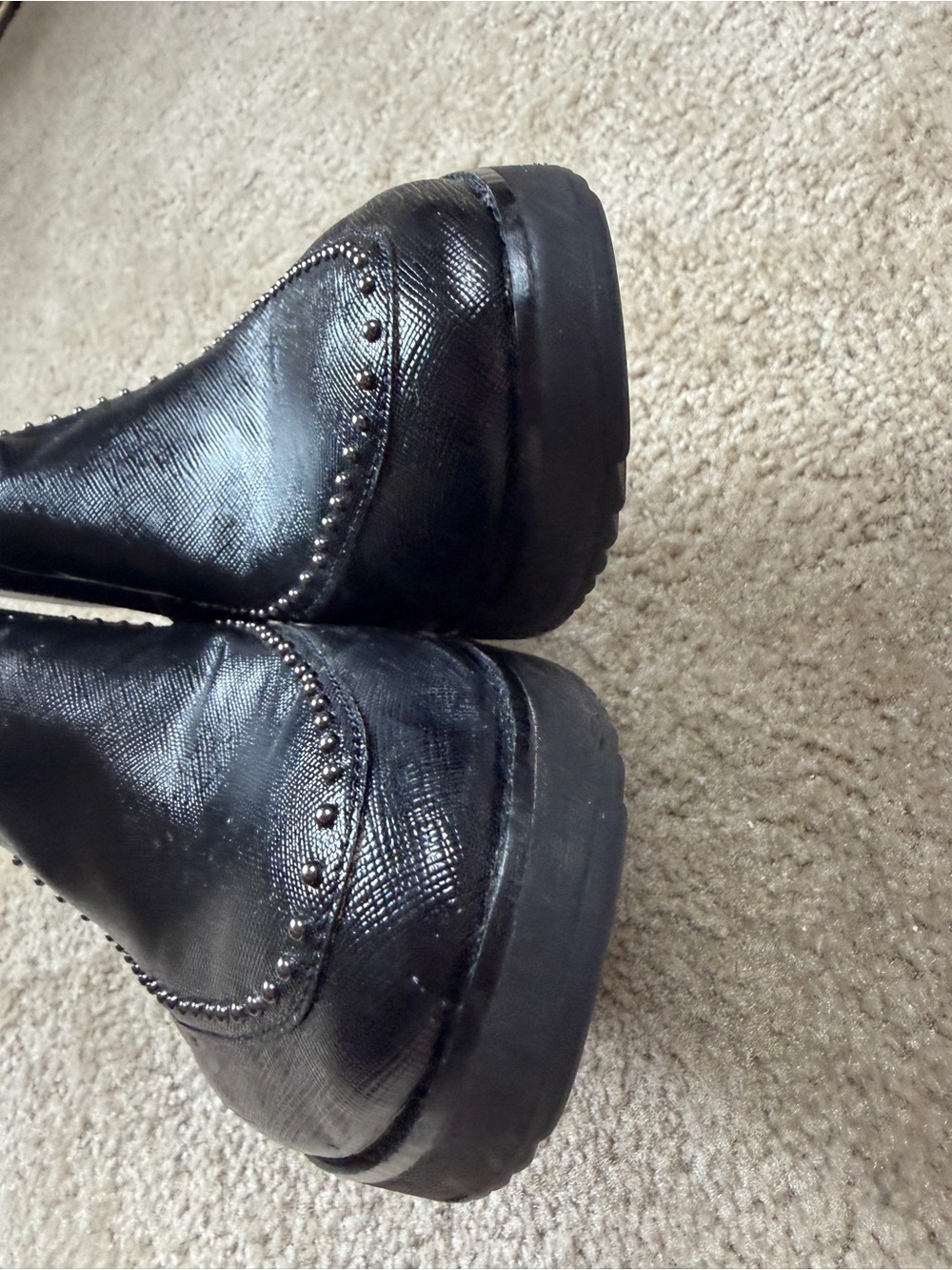 Fitflop Kinbey Black Studded Textured Faux Leather Ankle Boots - Picture 3 of 9